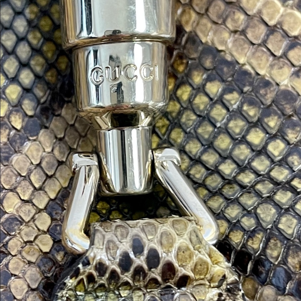 Authentic & Rare Gucci Python Leather Jackie Limi… - image 5